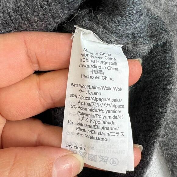 J. Crew Collection Jacket XS Gray Double Breasted Sweater Wool Alpaca Blend - Picture 7 of 9